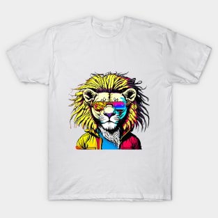 Roaring Style: A Lion's Selfie in the Concrete Jungle T-Shirt